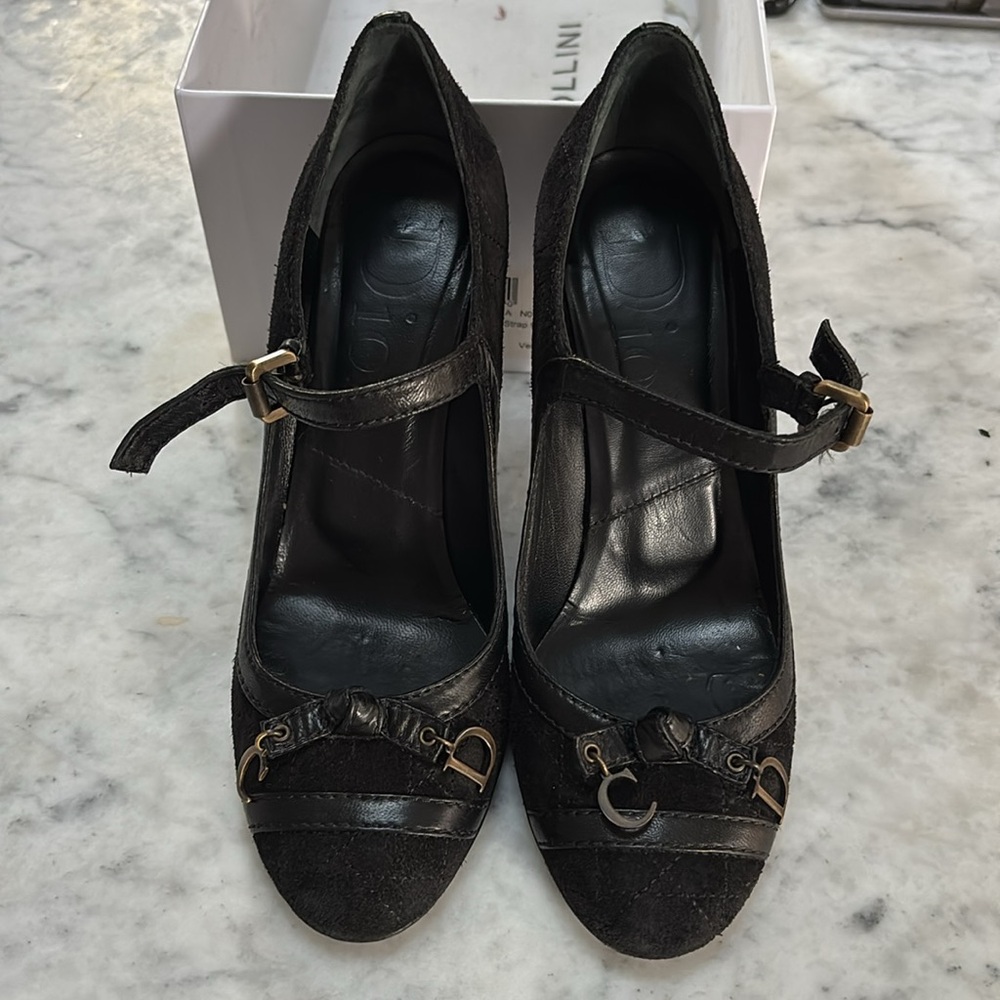 Dior Women's Black suede/leather Heels size 6.5